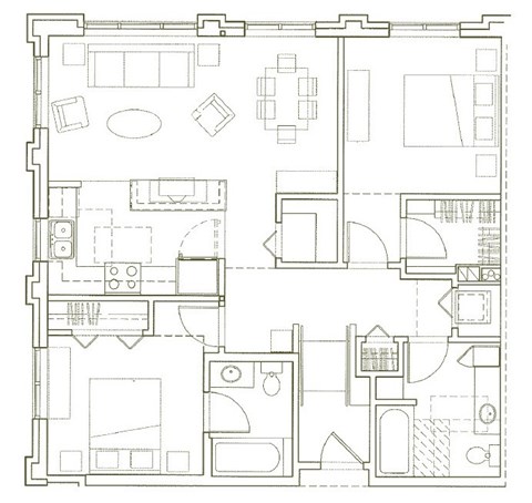 Eden Hill Apartments in Seattle, Washington B7 Floor Plan